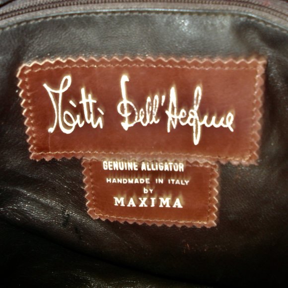VTG Auth. TITTI DELL' ACQUA by MAXIMA Genuine Alligator Satchel Bag - Picture 8 of 8